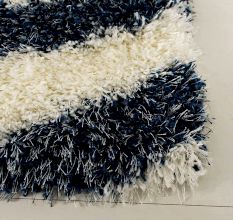 Handcrafted Black Shaggy Bedroom Rug